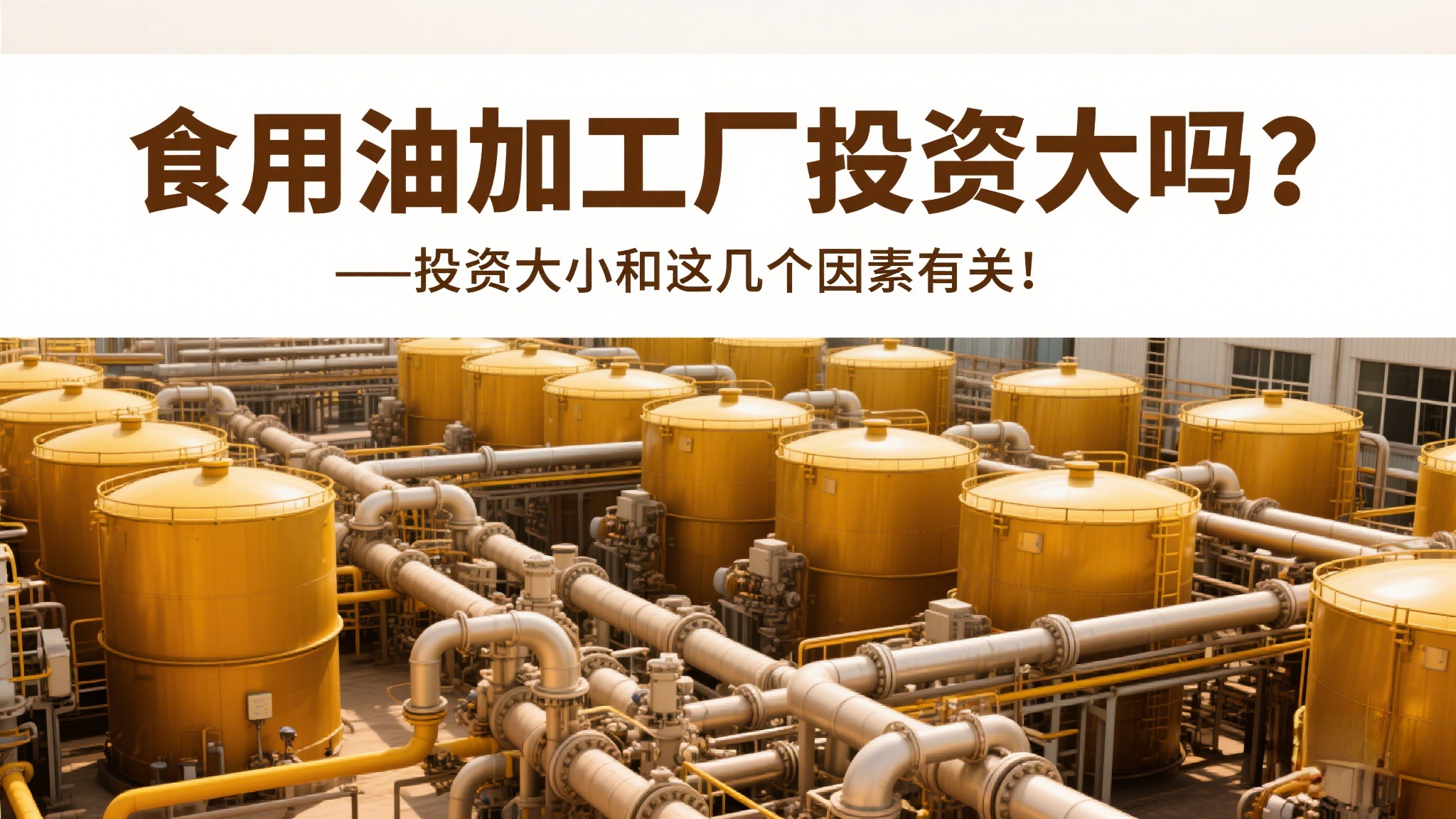 食用油加工廠投資大嗎？投資大小和這幾個(gè)因素有關(guān)！