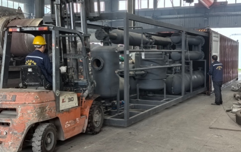 遠(yuǎn)洋交付：河南東盈小型輪胎熱解機(jī)啟程墨西哥